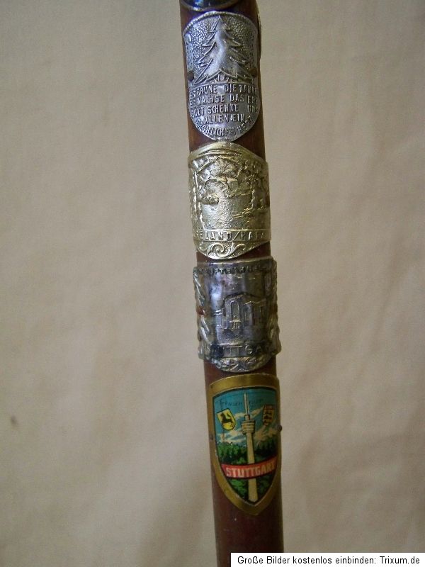 Beautiful age Walking stick with Badges, Walking Stick Walking Cane eBay