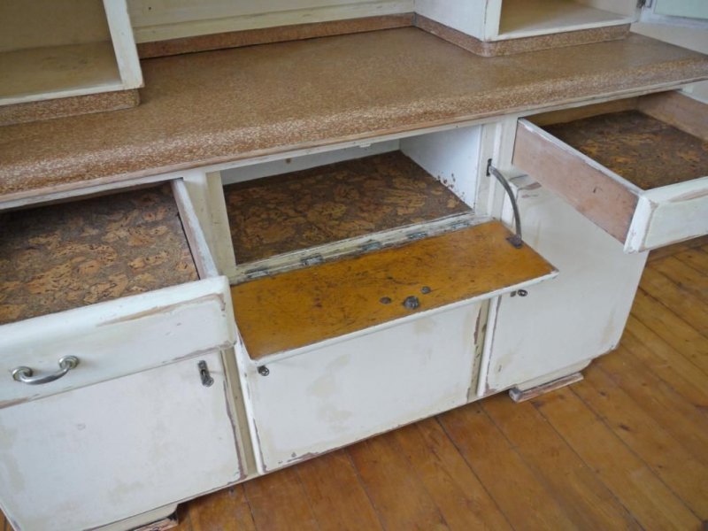 Küchenbuffet Küchenschrank Art Deco Weiß Shabby Schrank Antik Alt