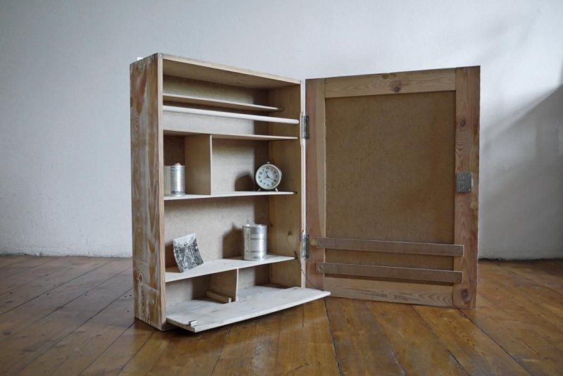 Schrank Hängeschrank Wandschrank Groß Weiß Shabby Antik Holz French