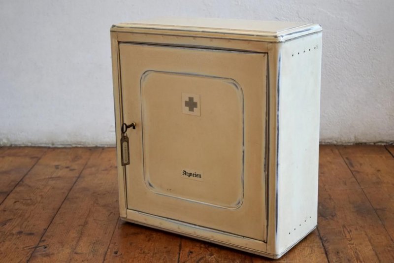 Schrank Hängeschrank Apothekerschrank Weiß Shabby Antik Medizinschrank