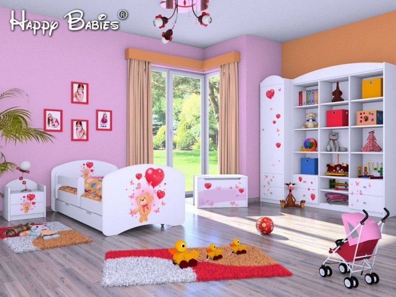 Details zu 5-teiliges Set Jugendzimmer Kindermöbel "Bär mit Ballons