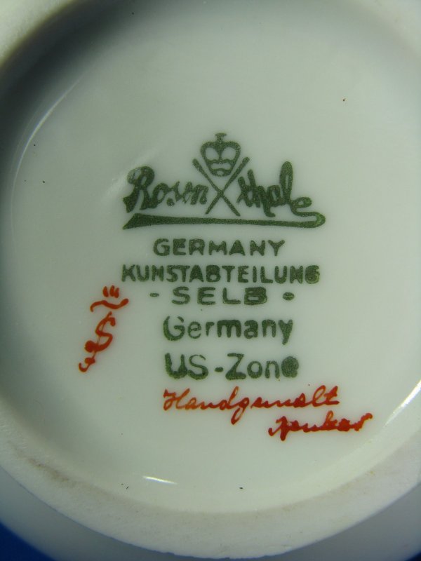 Feine , handbemalte Rosenthal Porzellan Vase Kunstabteilung Selb US