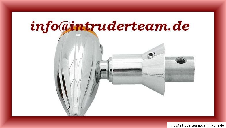 Intruderteam Turnsignal adapter alu. polished. M10 For Intruder VS1400, VS800 www.mybikershop.de