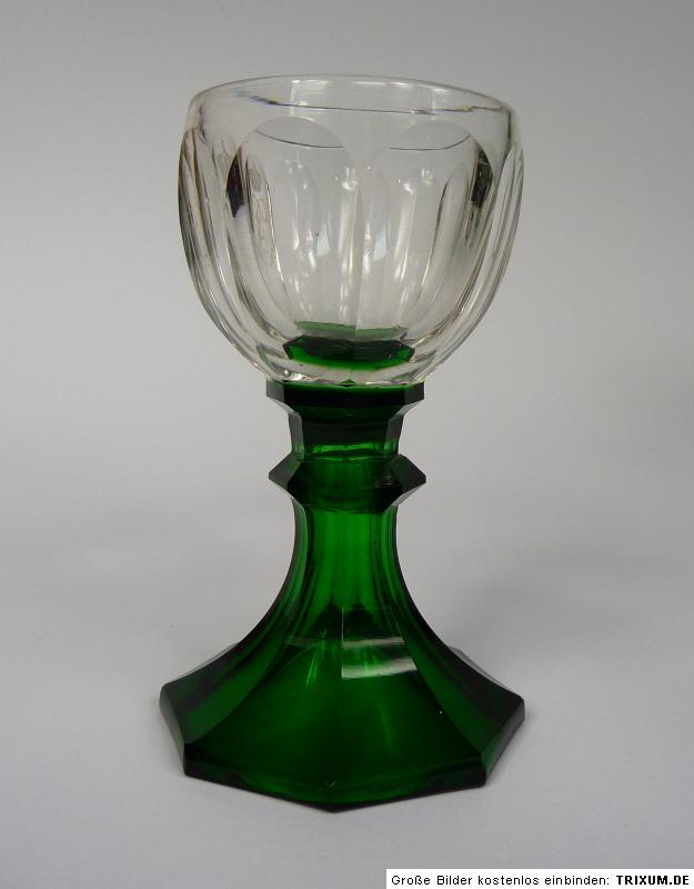 Glas mit Krone Val Saint Lambert um 1880