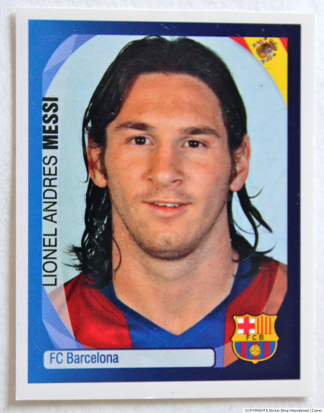 Panini Rookie Sticker Lionel Messi No Champions League Very