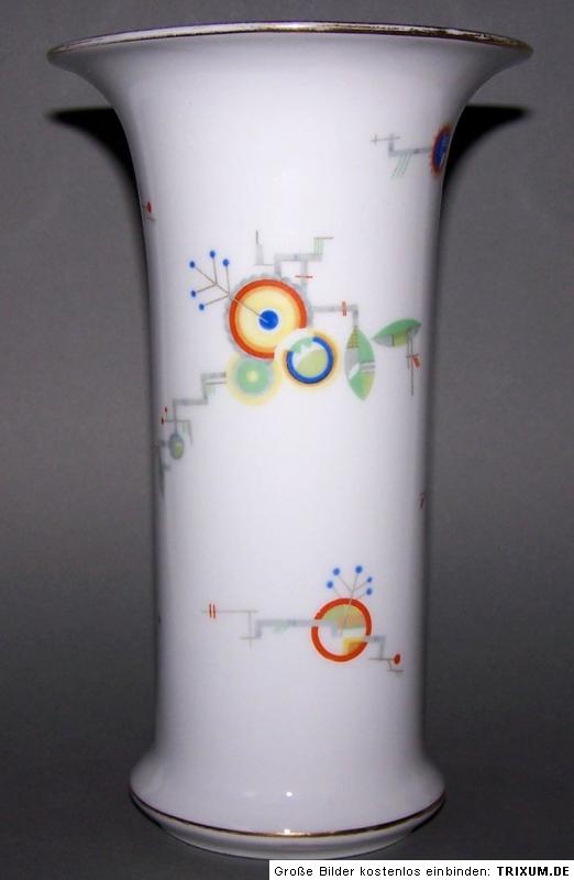Große seltene Art Deco Rosenthal Vase handbemalt um 1920 Malermarke eBay