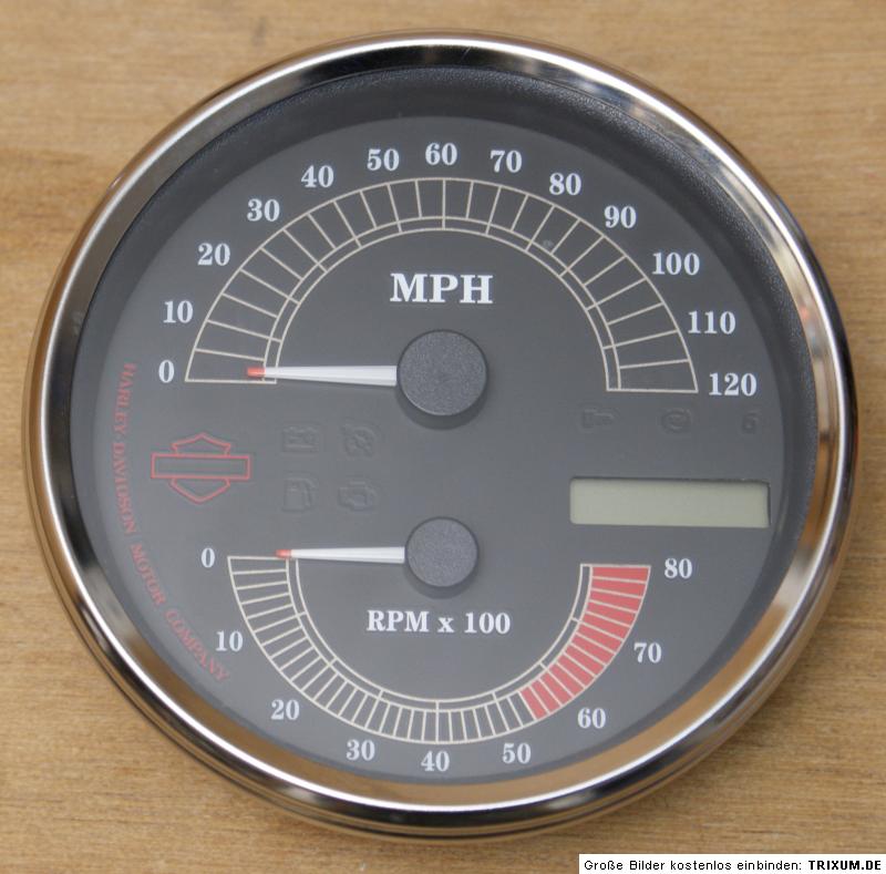 Harley original velocímetro + cuentarrevoluciones Speedometer mph