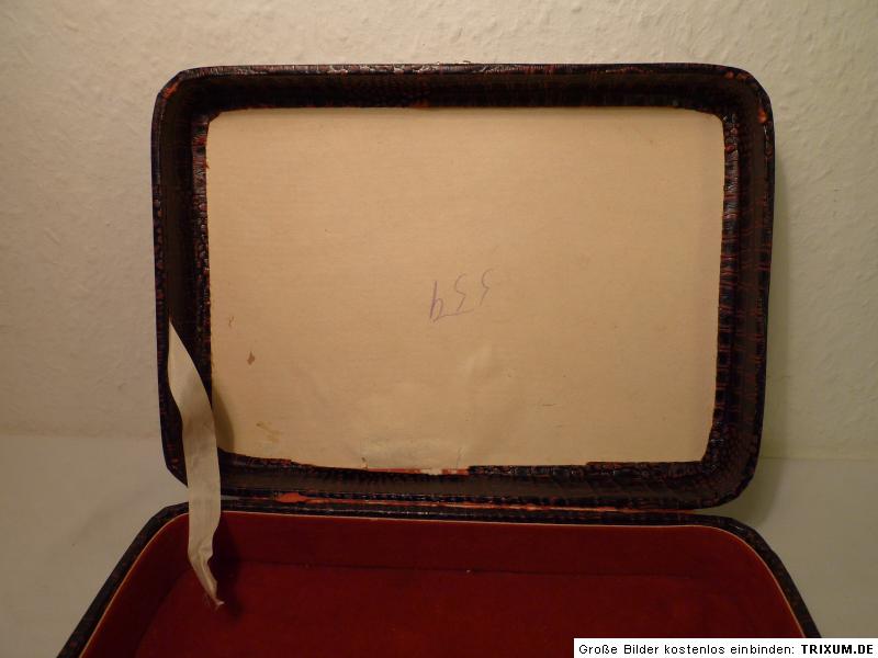 alter leerer Besteckkasten oder Schachtel / Box, ca. 24,0 x 17,3 x 6,5 cm
