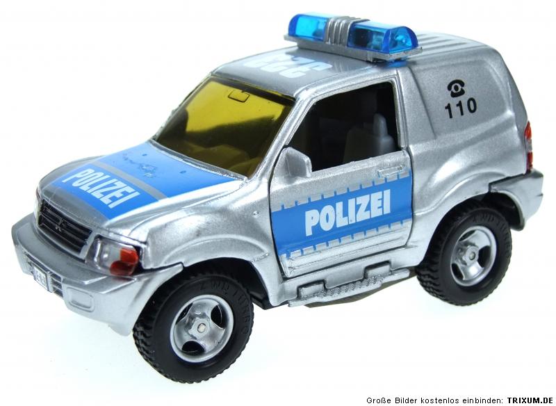 Modellauto Polizeiauto 13cm Einsatzfahrzeug Streifenwagen mit Blaulicht