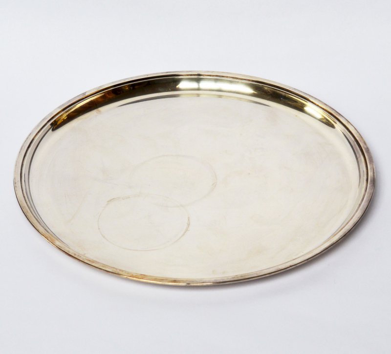 Art Déco Kaffeeservice Kaffeeset Kernstück 4 Teile Messing versilbert