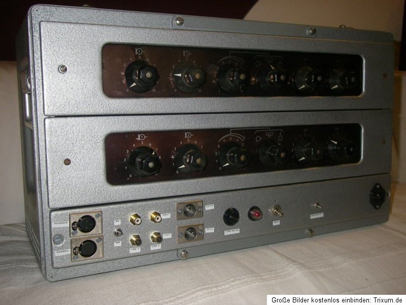 Siemens/Klangfilm preamplifiers w. phono equalizer acc Neumann SEV1+2