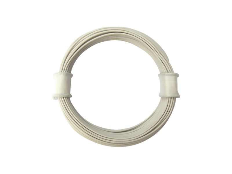 10 m Ring Miniaturkabel Litze flexibel LIVY weiß 0,04 mm² Kupferlitze Kabel