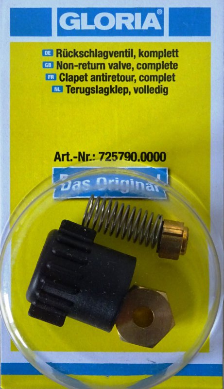 Gloria Rückschlagventil komplett / Ventil / Prima 5 Drucksprüher 725790