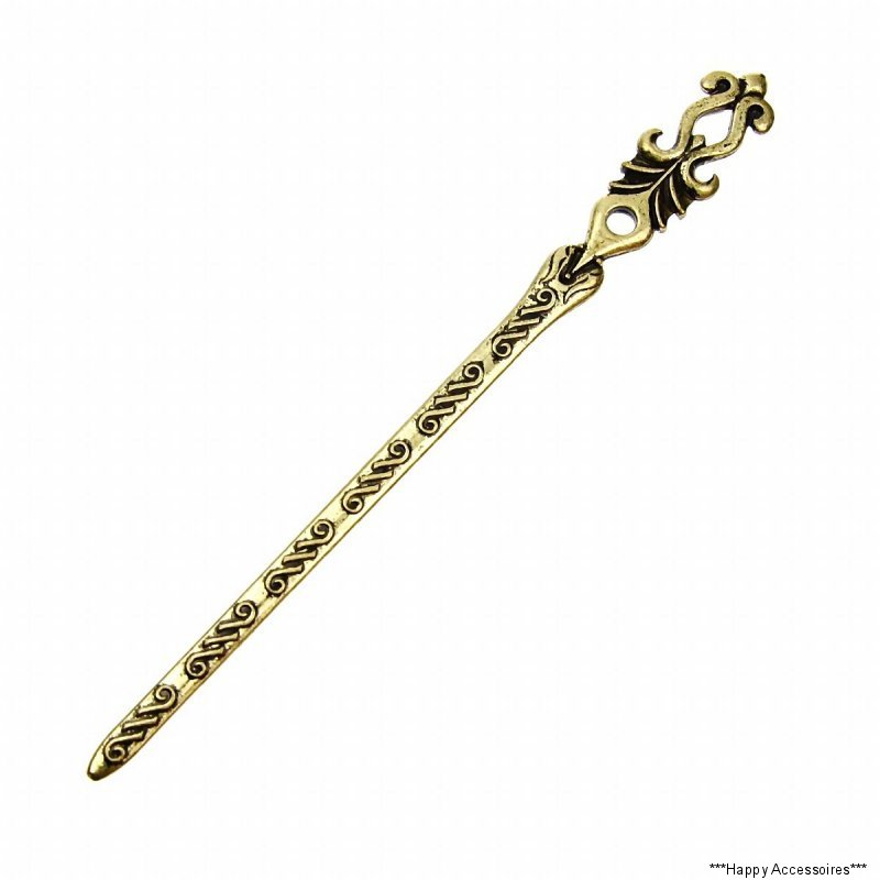 NEU Metall Haarstab Haarnadel Hairstick Hairpin Bronze Antik Barock