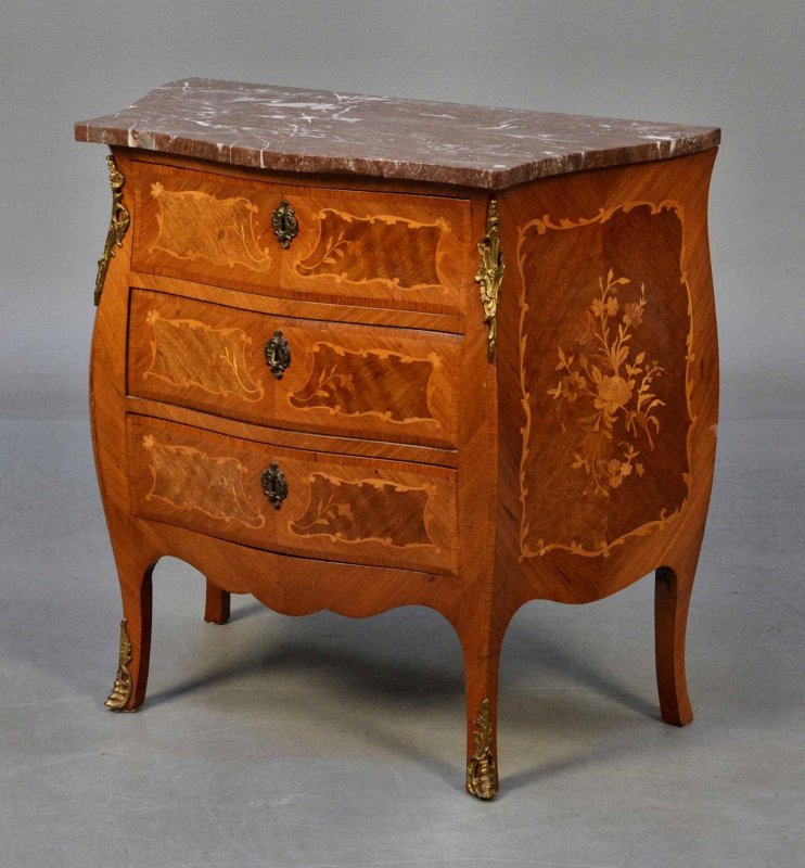 Barock - Rococo - Kommode - Rosenholz - Intarsien um 1900 | eBay