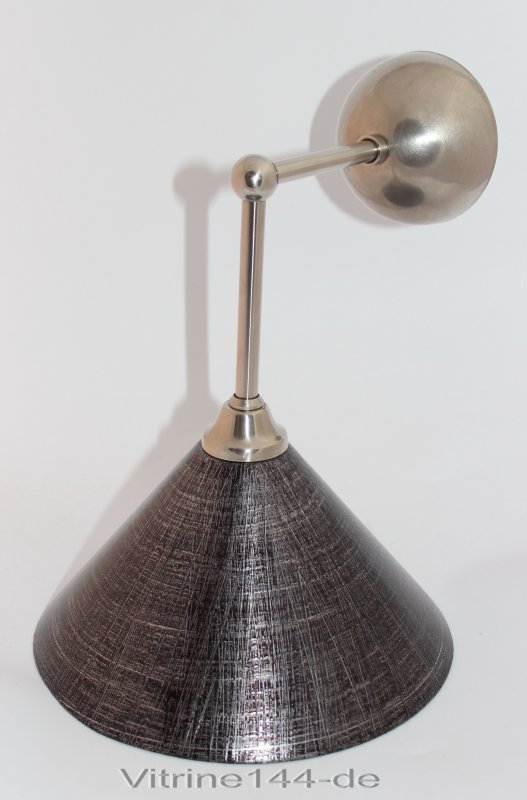 Glas schwarz-silber Wandleuchte BAUHAUS Wandlampe /> Wandhalter Silber