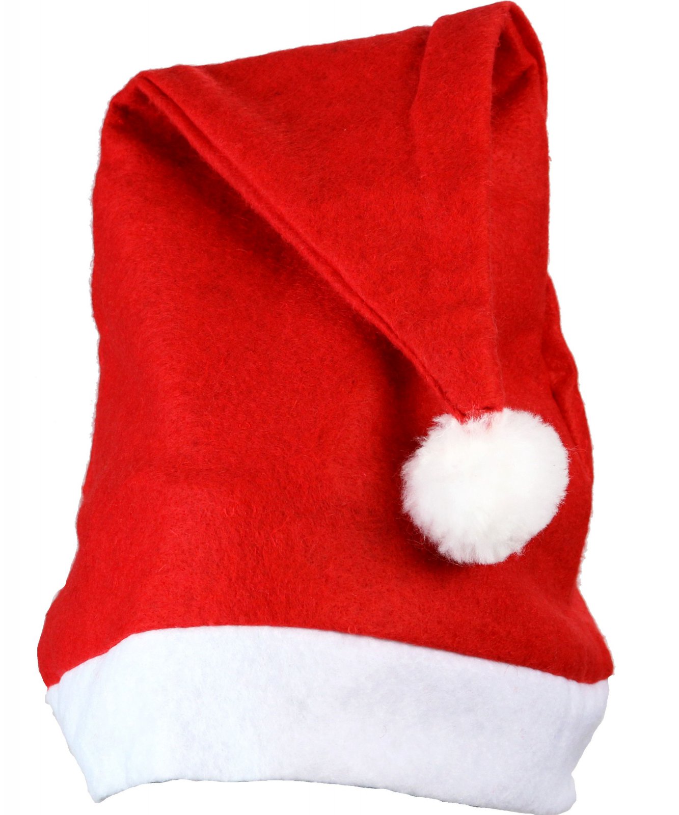 Weihnachtsmütze mit roten Pailletten Nikolausmütze Mütze Bommel Plüsch Xmas neu 