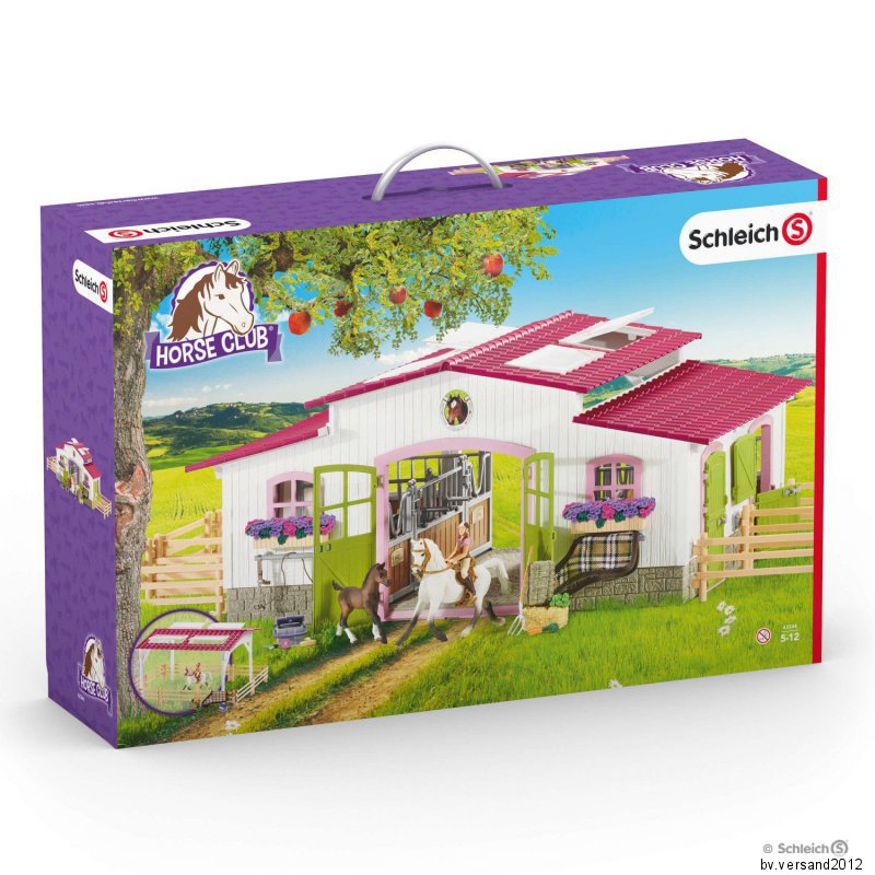 SCHLEICH® HORSE CLUB® 42344 Reiterhof mit Reiterin, Pferden Schleich Reiterhof mit Reiterin, Pferden und Zubehör 42344