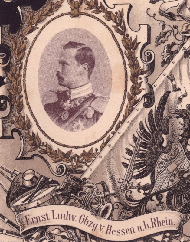 Postkarte kuk InfanterieRegiment Nr 14 ErnstLudwig von Hessen