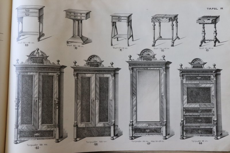 Großer alter Möbelkatalog, Katalog Wohnungskunst, Möbel, Gründerzeit