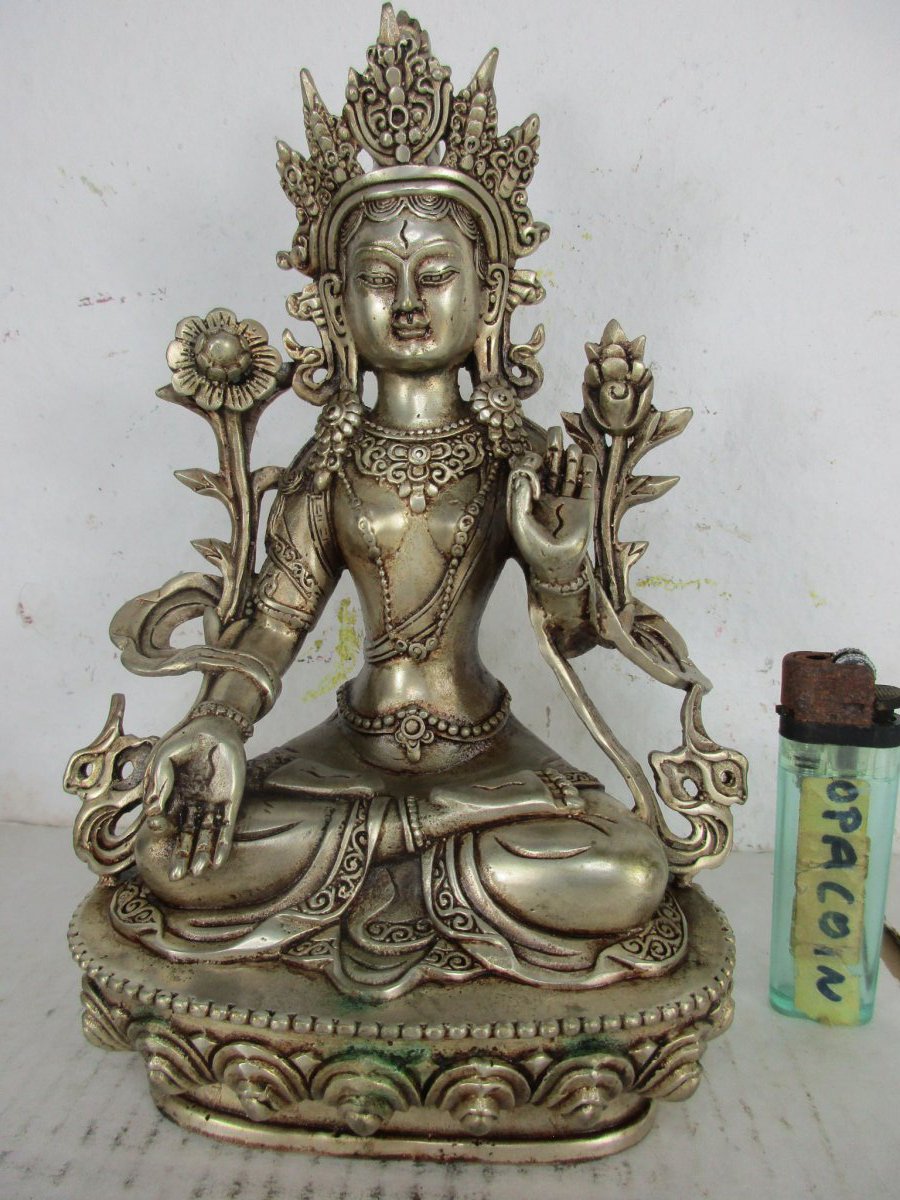 Bronze XL 13 cm Grüne Tara Messing