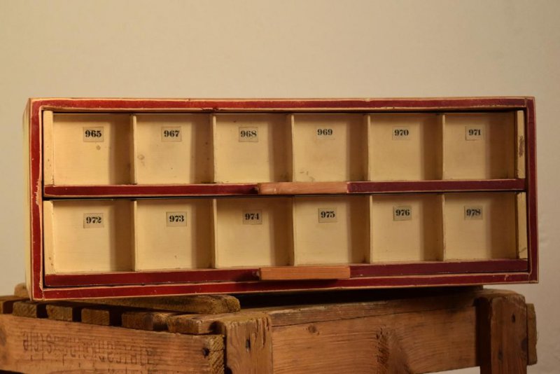 Schubladenschrank Schmuck Sortierschrank Vintage Holz Alt Antik