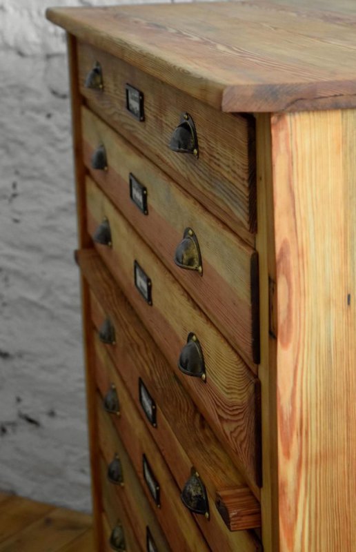 Schubladenschrank Planschrank Holz Alt Architektenschrank Grafikschrank