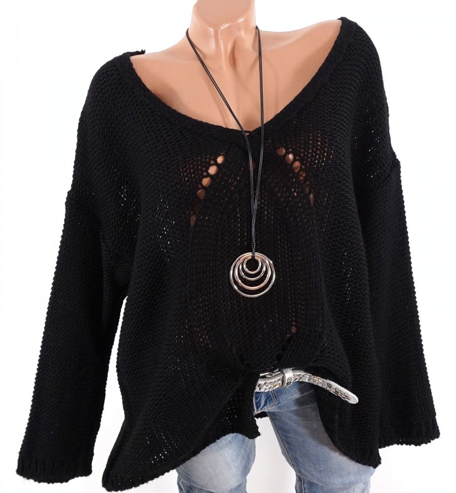 pullover schwarz kastenform