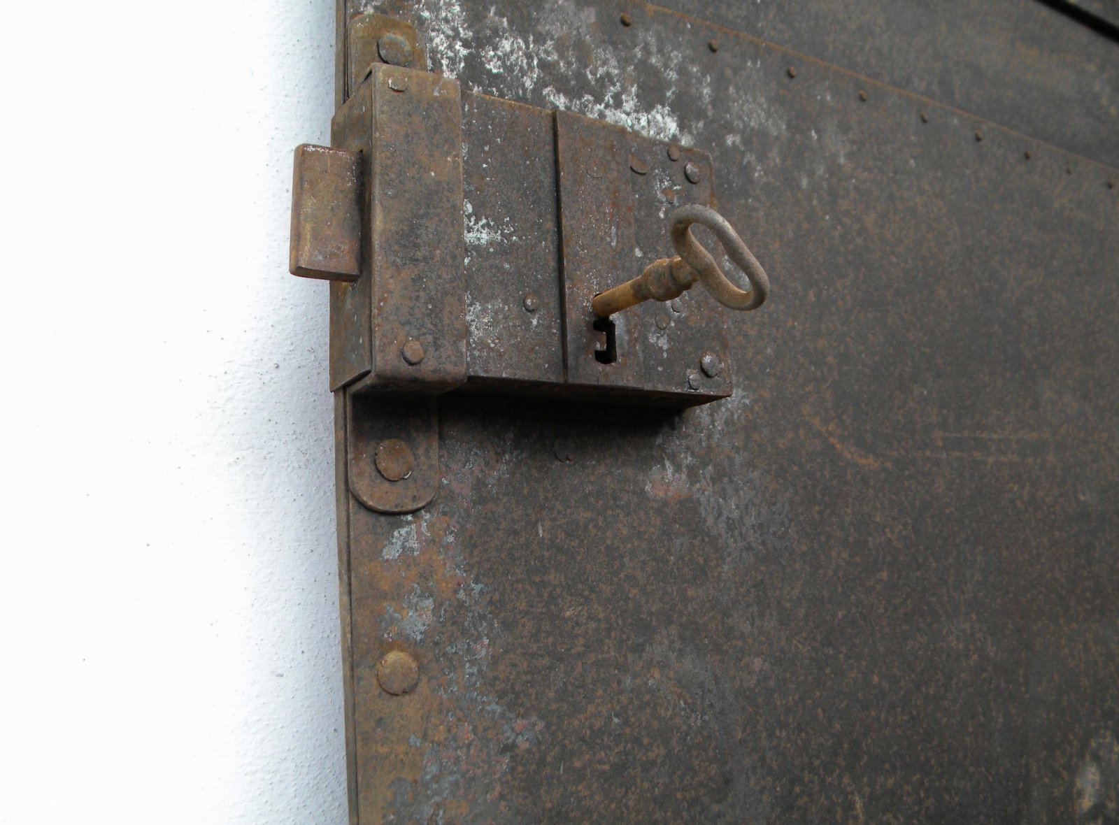 c1885 einflügelige 156cm BLECHTÜR EISENTÜR METALLTÜR mehr Eisentüren im