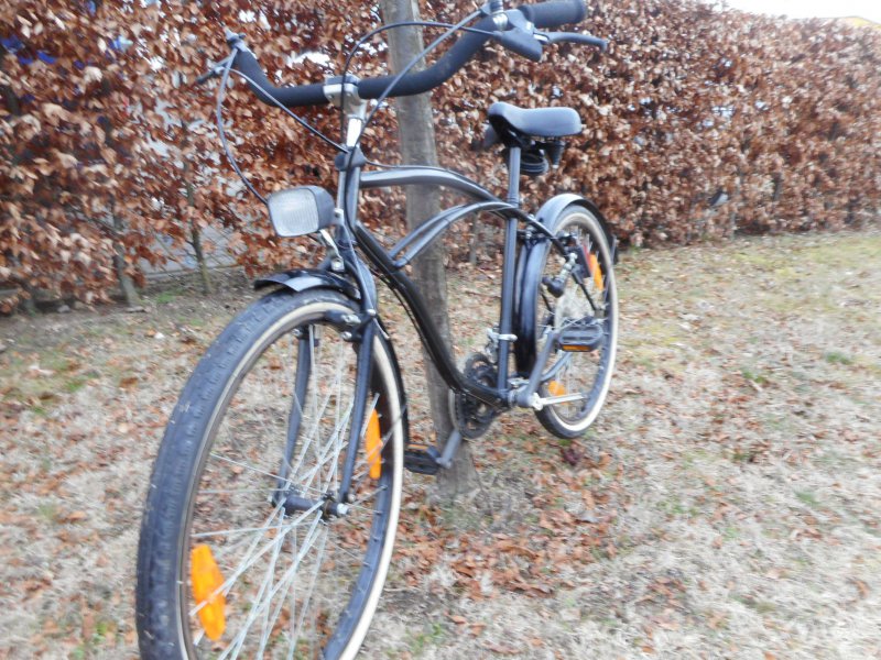 Schwarzes stylisches Herren Fahrrad 18 Gänge Shimano SIS