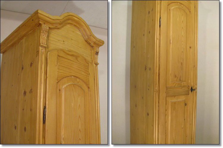 hoher schmaler Dielenschrank Hochschrank in Weichholz Schrank