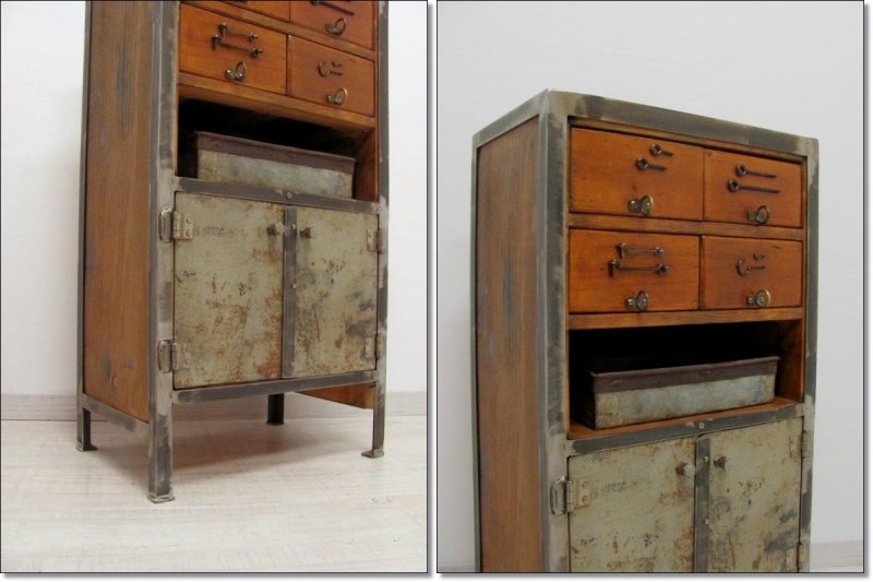 coole alte Werkstatt Industrie-Design, Kommode, Fabrik, Eisen, Metall