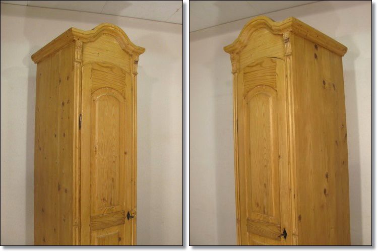 hoher schmaler Dielenschrank Hochschrank in Weichholz Schrank