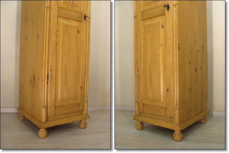 hoher schmaler Dielenschrank Hochschrank in Weichholz Schrank