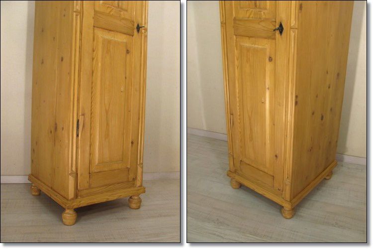 hoher schmaler Dielenschrank Hochschrank in Weichholz Schrank