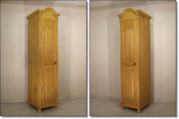 hoher schmaler Dielenschrank Hochschrank in Weichholz Schrank