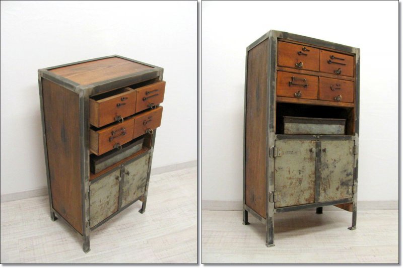 coole alte Werkstatt Industrie-Design, Kommode, Fabrik, Eisen, Metall