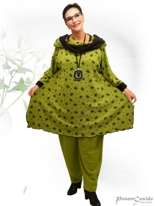 PoCo DeSiGn LAGENLOOK Wende-Pullover Long Shirt Pulli Kurz-Kleid L-XL-XXL-XXXL