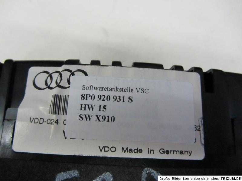 Audi A3 8P Diesel Kombiinstrument Tacho Tachoanzeiger 8P0 920 931 S