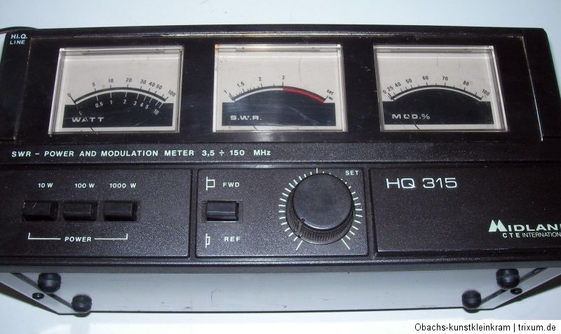 SWR Power and Modulation Meter Type Midland CTE International HQ 315