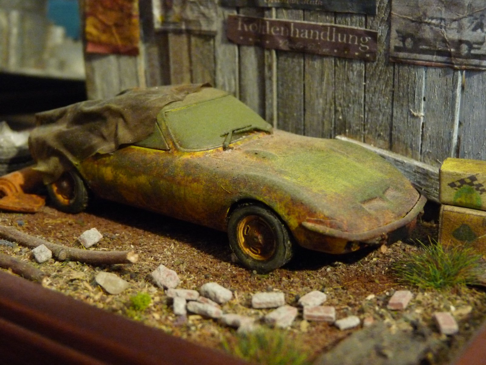 Opel GT 1900 Bj.1969 - Oldtimer Scheunenfund Diorama im Maßstab 1:43 | eBay