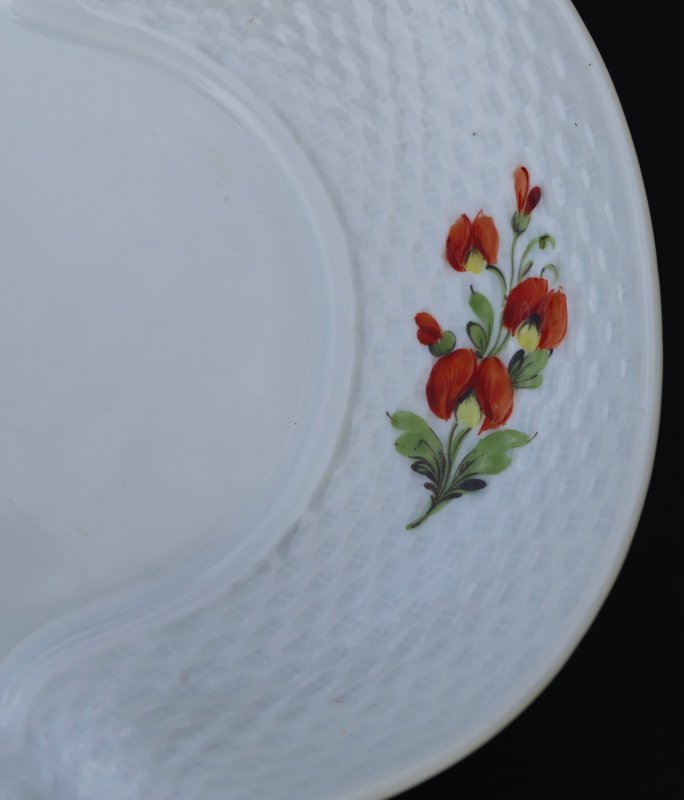 Nymphenburg grosse florale Porzellan Schale - Servierplatte