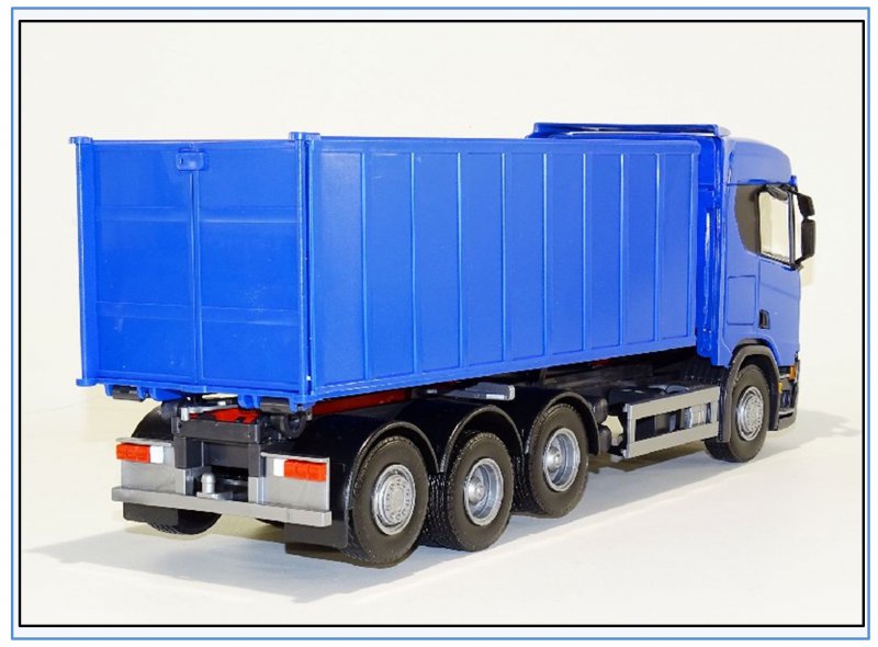 Wechsellader & Abrollmulde,blau FH 20814 Scania R500 EMEK 1:25,NEU& CR20N FH