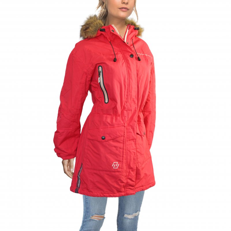 NAVIGARE Sportswear Wattierte Winterjacke Parka Kapuze mit