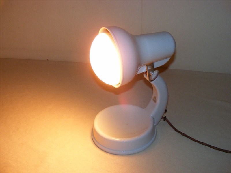 Old Omega Art Deco Heat Lamp 1950s Porcelain Desk Lamp Ebay