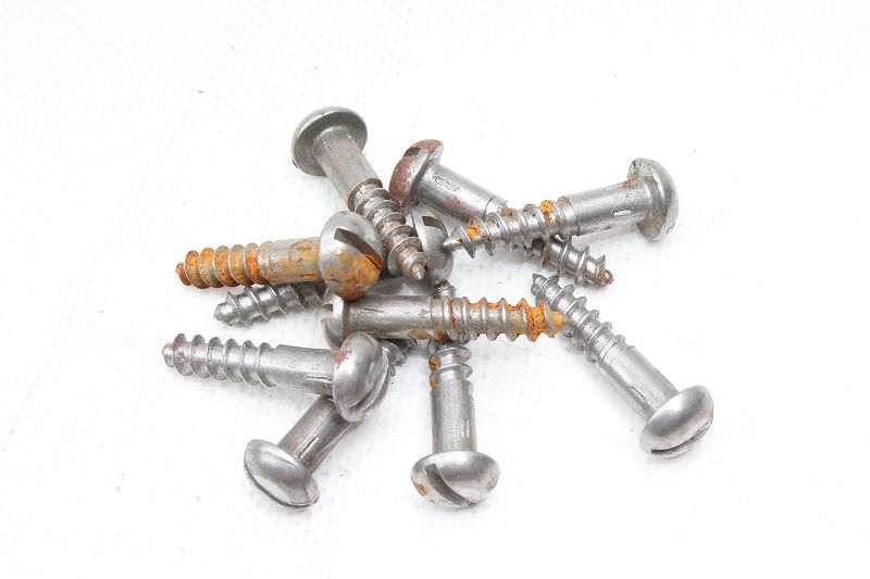 20 Stück alte Schrauben Senkkopfschrauben Schlitz M5 x 50 Restauration vintage