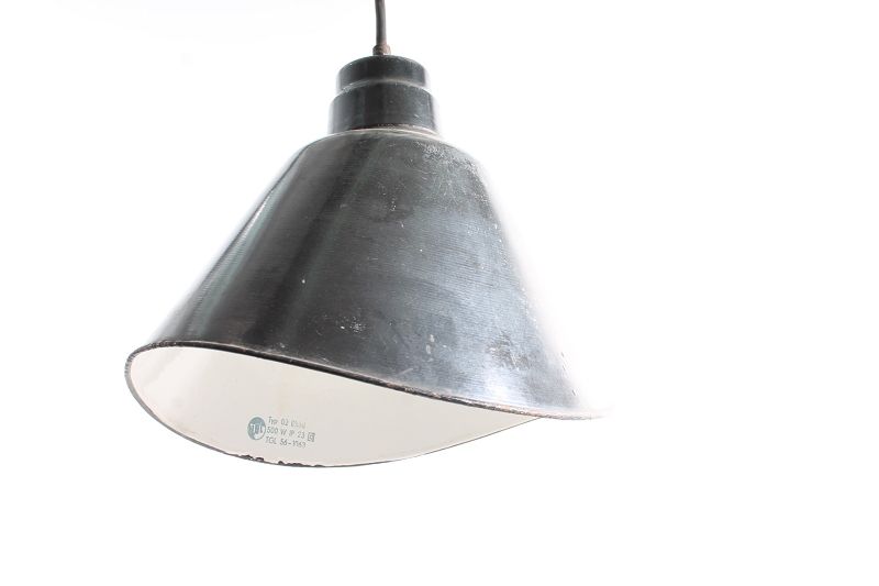 Schöne alte Emaillampe Art Deco Hängelampe Bar Küche Industriedesign Lampe