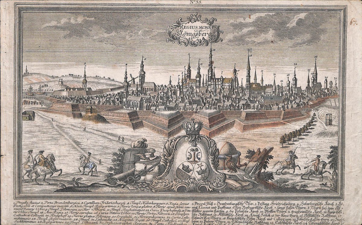 KÖNIGSBERG schöne Gesamtansicht um 1740 sehr selten! Original! eBay