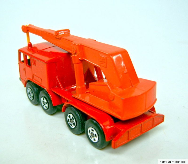 Matchbox SF No 30a 8 Wheel Crane Red Orange in Boom megararität Top In ...