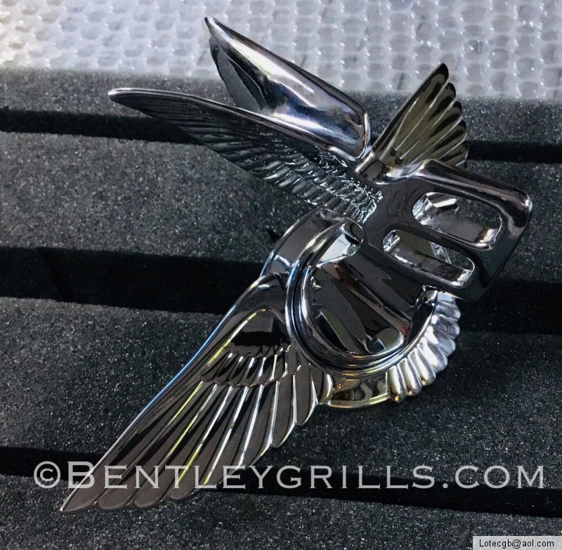 BENTLEY FLYING B MASCOT EMBLEM BADGE ASSEMBLY BLACK ALSO AVAILABLE | EBay